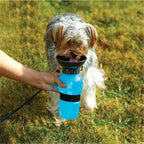 Dog Water Bottle HydroPaws | 2-in-1 with Bowl | Leak-proof & Portable | 500ml | Blue, Pink, Grey
