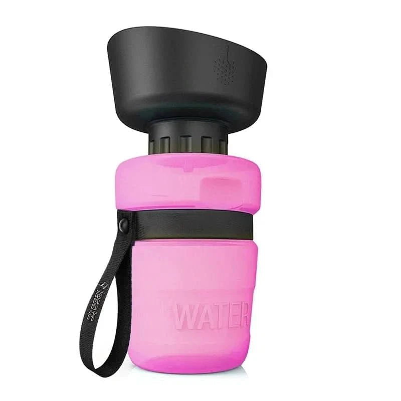 Foldable drinking bottle for dogs