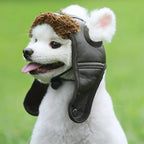 Winter pilot cap for pets warm and comfortable