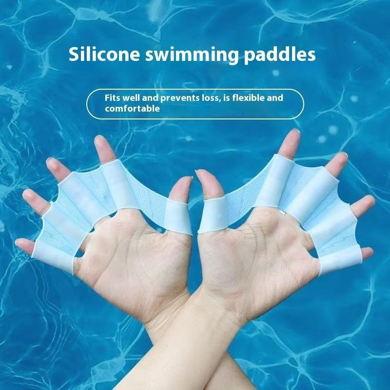 Premium Silicone Swim Training Hand Paddles for Adults and Kids