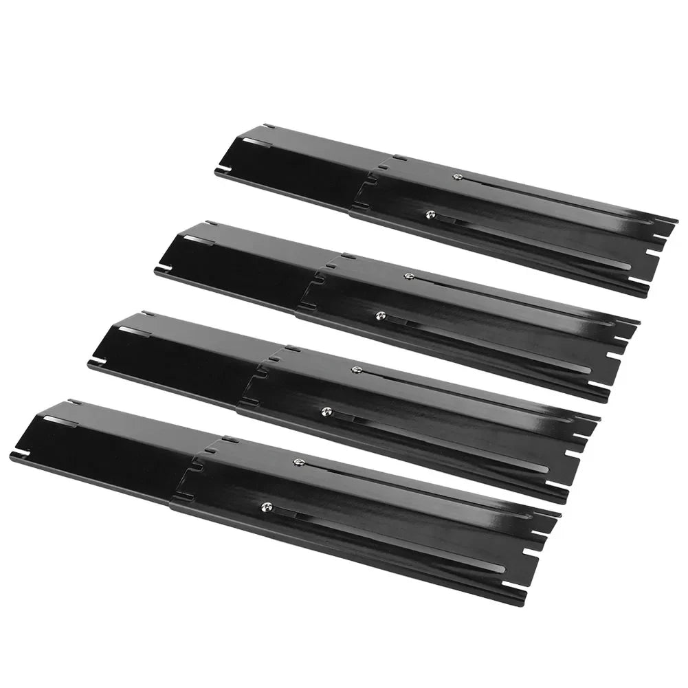 Grill shield Adjustable heat shield for gas grills | Replacement thermal plates made of enamel | 2/4 pair set | Universal adjustable 30–56 cm