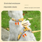 BeeWalk | Adjustable Harness Set with Leash & Collar | Double Layer Design in Cartoon Bee Look | For Cats & Small Dogs