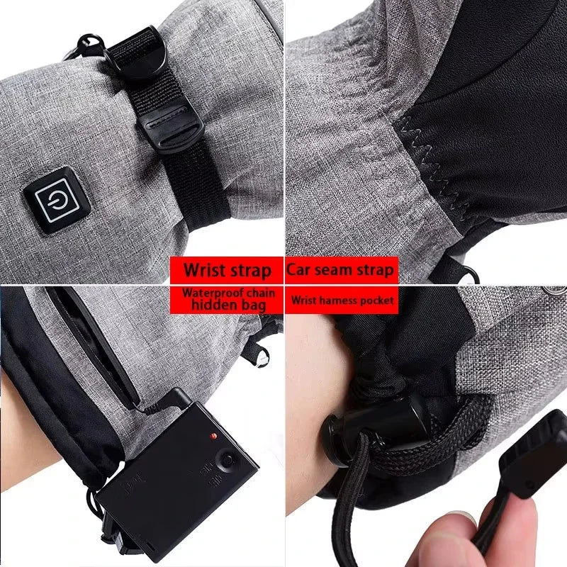 Heated Gloves ThermoRide | Waterproof & Windproof | Electric Winter Gloves for Motorcycle, Bicycle & Outdoor | Long-lasting Warmth