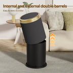 Modern rectangular waste bin | With lid & removable inner bin | For kitchen, bathroom & office