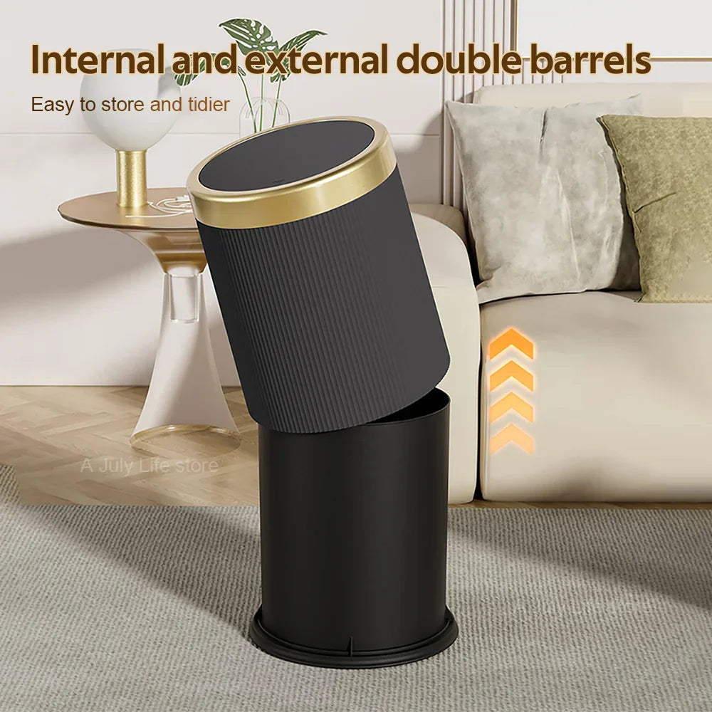 Modern rectangular waste bin | With lid & removable inner bin | For kitchen, bathroom & office