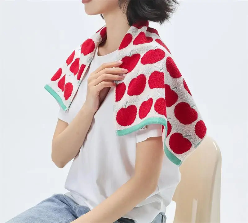 Apples Pattern Cotton Towel