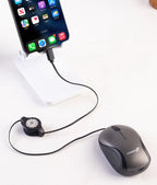 Portable USB Type C Retractable Mouse