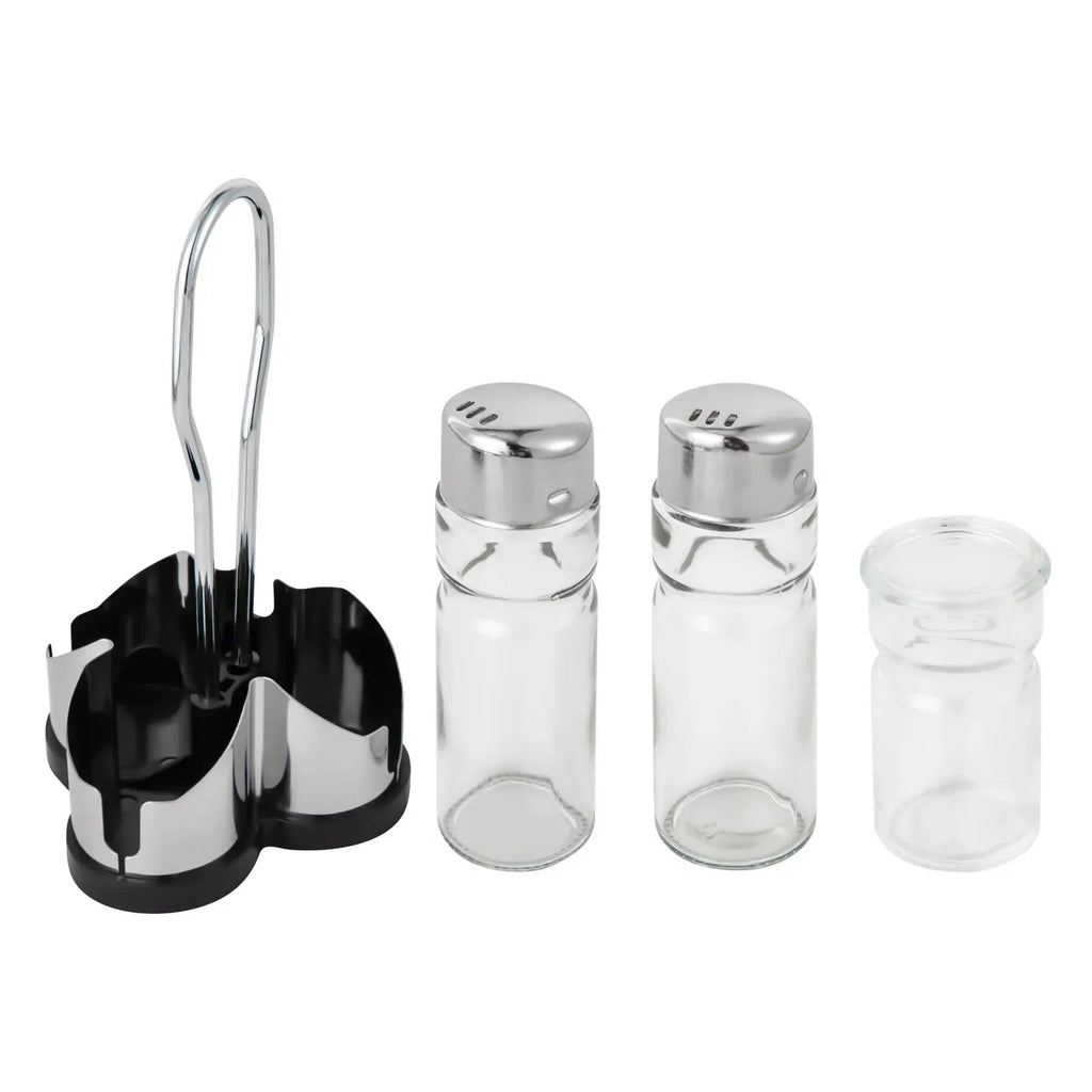 Stylish spice set with lid that combines functionality with class