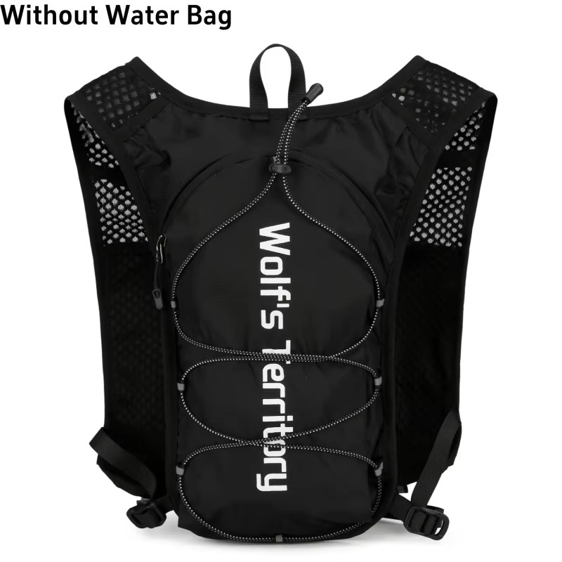 Running Hydration Vest With Reflective Strips And Breathable Mesh Design