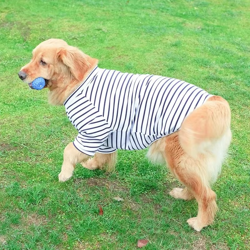 Breathable Cotton Stripe T-Shirt for Dogs