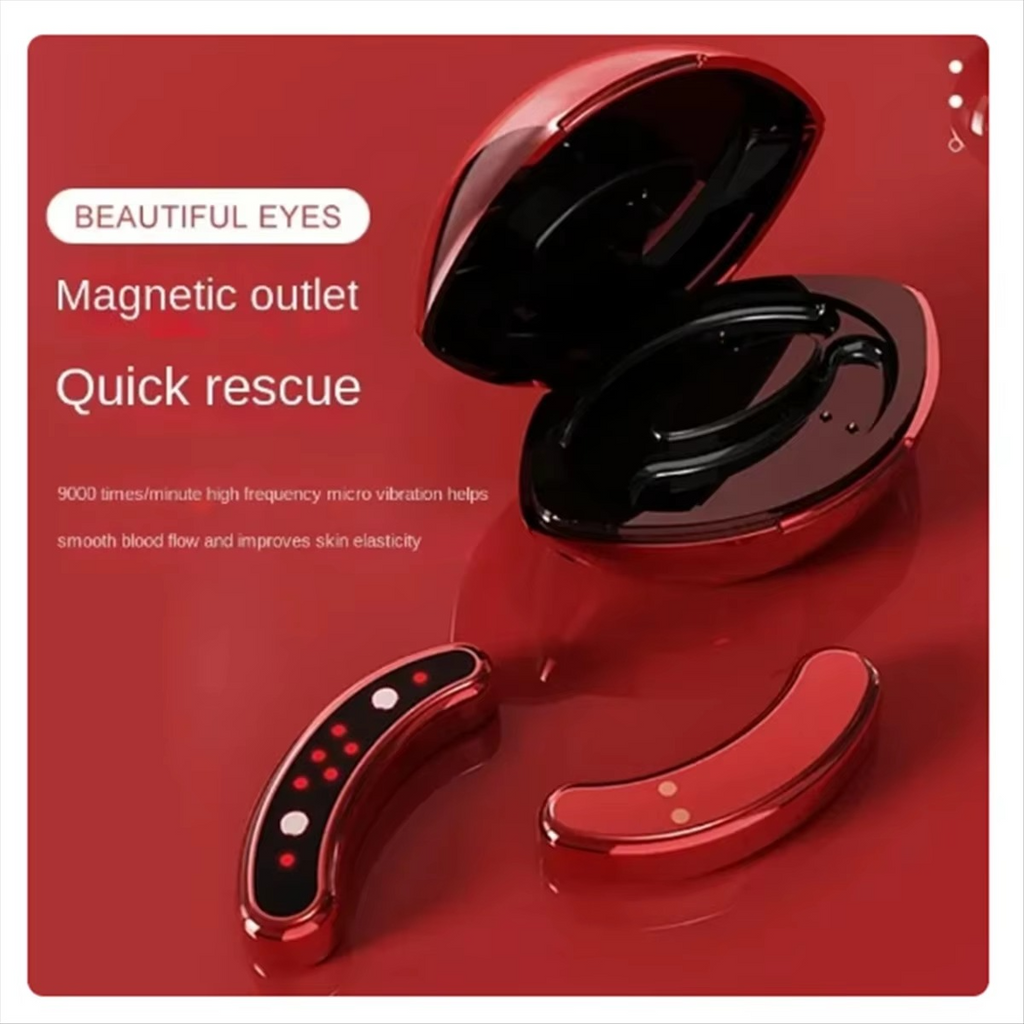 Mini Eye Massager with EMS Microcurrent and Gentle Heat Therapy for Dark Circles and Wrinkle Care