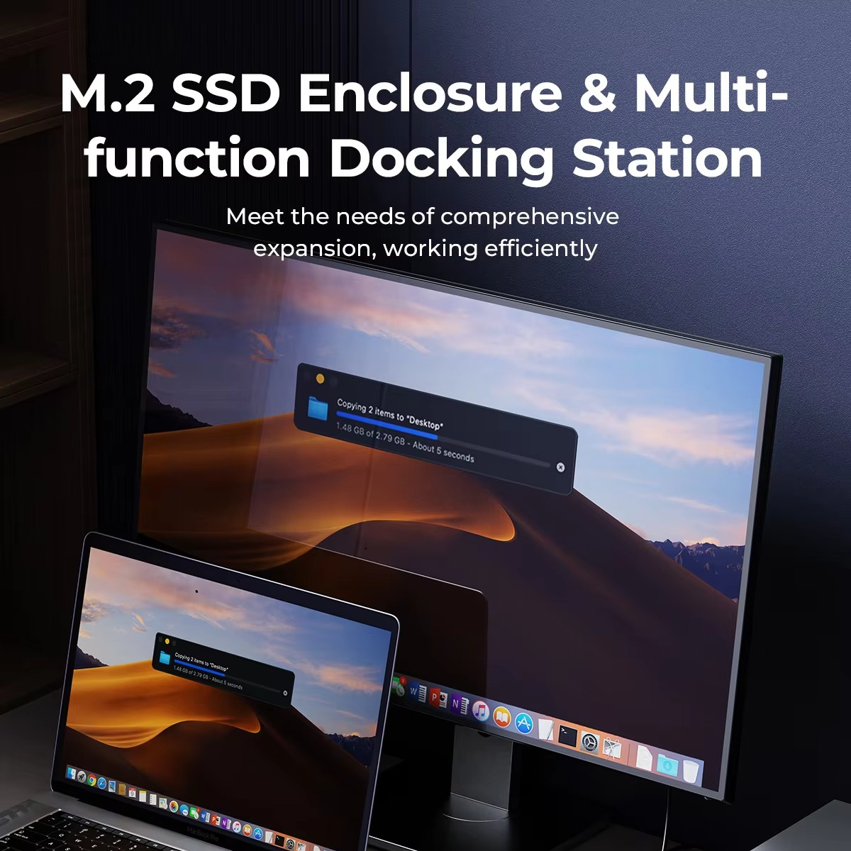 Ultimate USB-C Laptop Docking Station with Integrated SSD Enclosure
