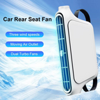 Car Headrest Cooling Fan 3 Speed Adjustable Electric Car Seat Fan 5V/2A Car Rear Backrest Fan Car Interior Accessories