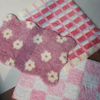 Abstract Floral Tufted Bathroom Mat
