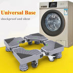 Stabilova Adjustable Roll Base for Washing Machine & Refrigerator | With 4 Double Wheels & Shock Absorption | Height Adjustable & Load-Bearing