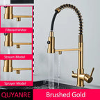 Sandsberg Black Filter Kitchen Faucet with Dual Outlet – Mixing Tap with Water Filter for Kitchens, Water Treatment and Cleaning