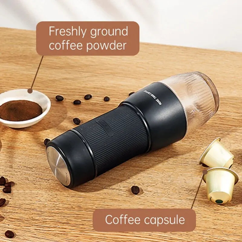 Portable Coffee Machine 18 Bar, Hand Pressure Operation, ZZUOM CM101, Compact Extraction for Outdoor Camping Travel Use