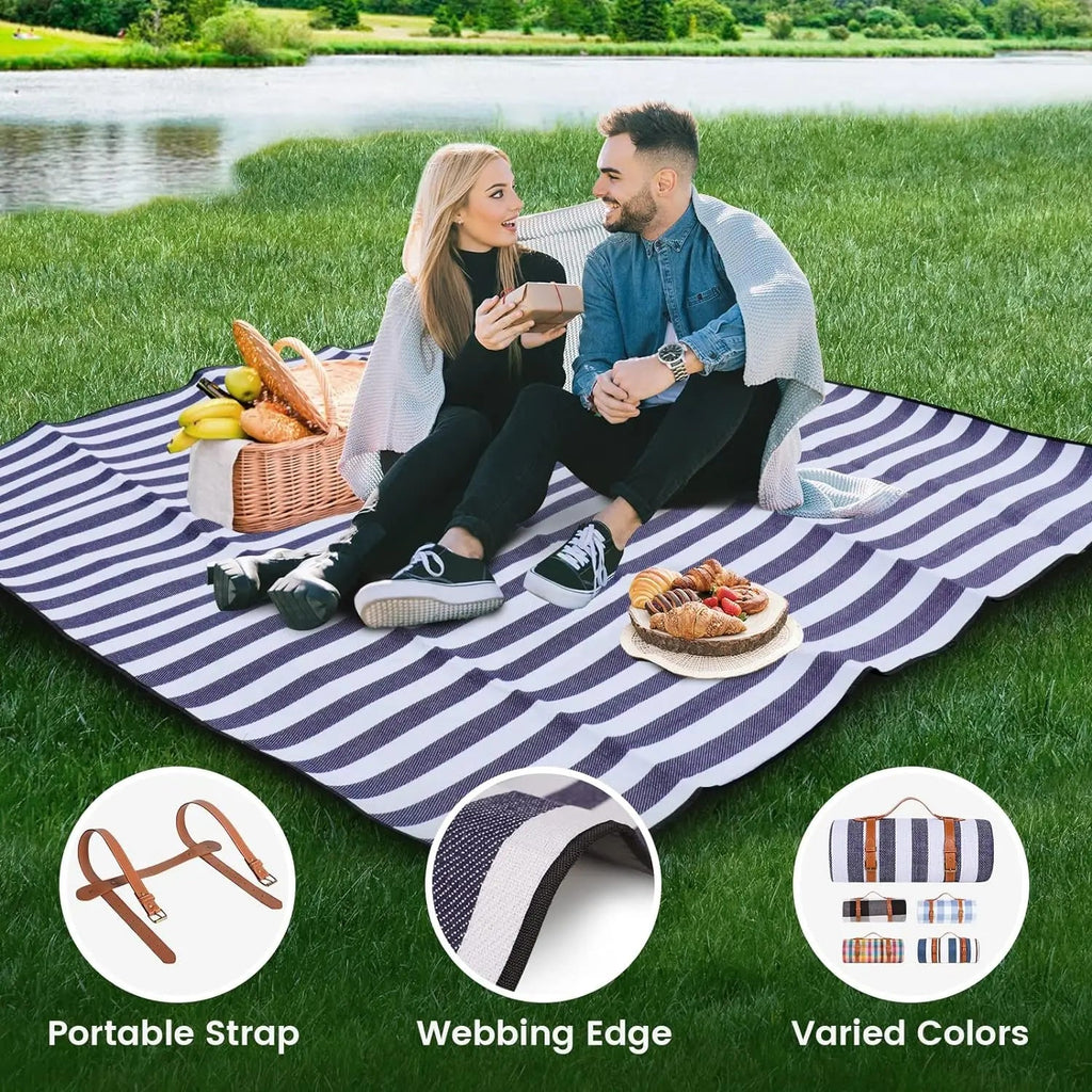 Terraloom Picnic Blanket | Waterproof & Sand Resistant | For 8 People | Foldable & Portable