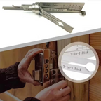 Stainless Steel Key Decoder – 2-in-1 Lock Decoding & Picking Tool for Locksmiths