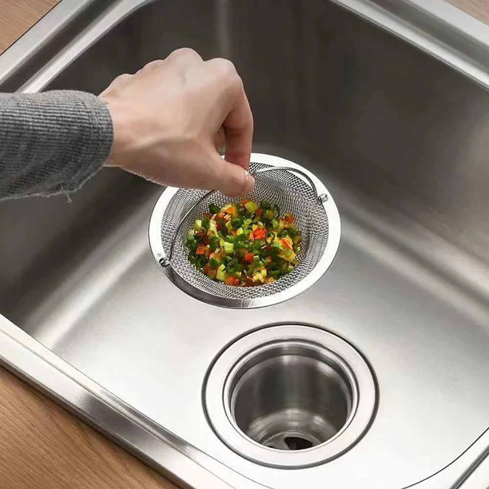 Spül sieve DrainGuard Inox | Stainless steel drain sieve for kitchen & bathroom | Catches food scraps & hair | Rust-free & durable