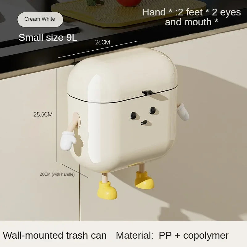 Surprised Face Hanging Trash Can