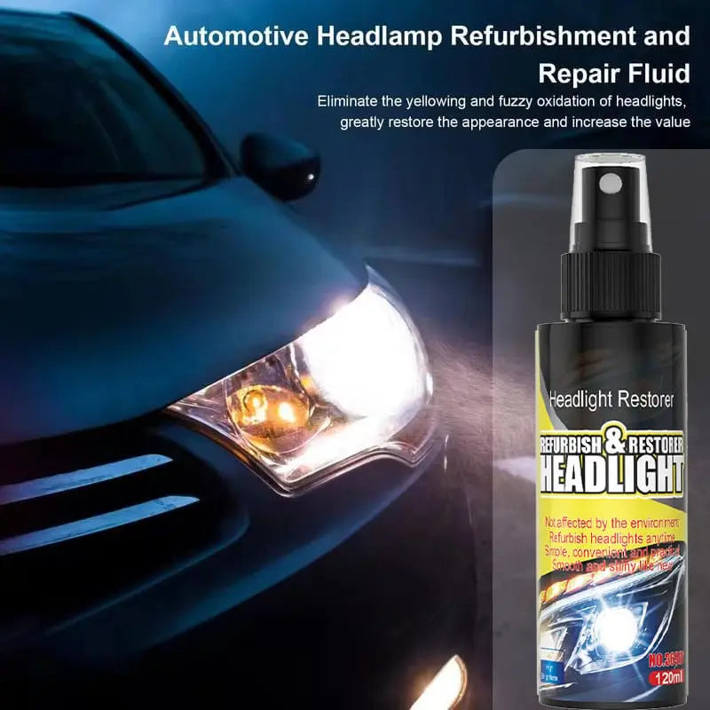 Headlight Restoration Spray – Solution for dull, yellowed, or cloudy car headlights