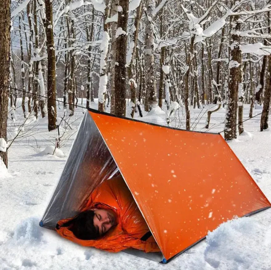 2-Person Survival Tent with Thermal Insulation for Outdoor Adventures