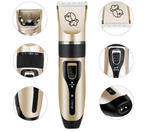 Professional dog trimmer with brush for all coat types