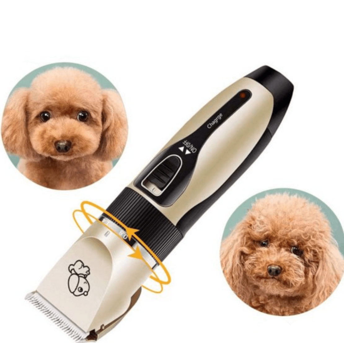 Professional dog trimmer with brush for all coat types