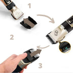 Professional dog trimmer with brush for all coat types