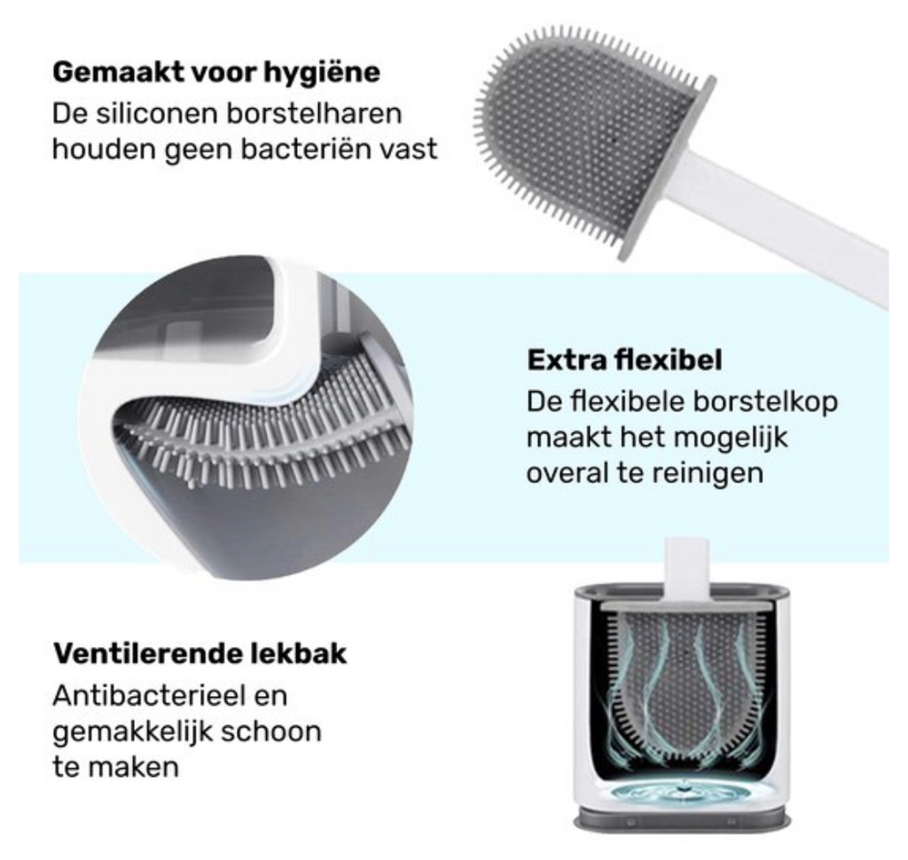 FlexiClean Toilet Brush – Hygienic Silicone Design for Easy Cleaning