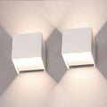 Modern LED wall light in cube design