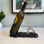 Metal Wine Bottle Holder Elegant Tabletop Rack
