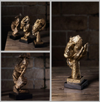 Abstract Gold Sculpture "NordicLine" – Modern Scandinavian Decoration
