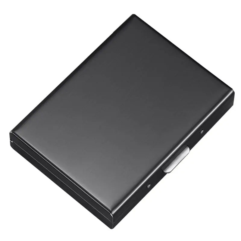 Slim RFID-blocking stainless steel wallet for cards