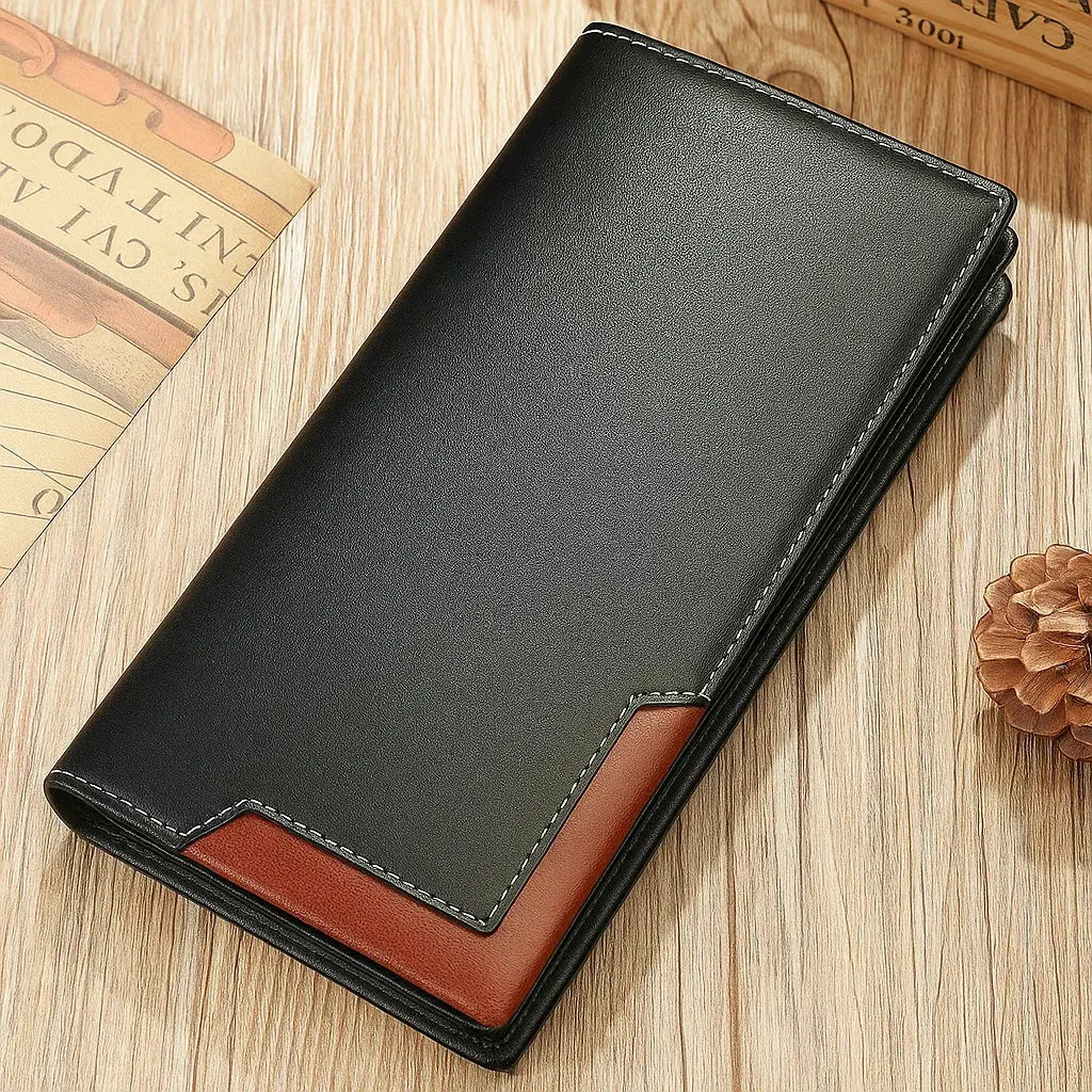 Slim Vintage Wallet – Durable Synthetic Leather, cleverly organized