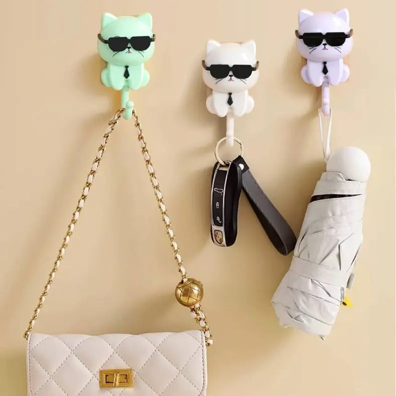 Key hook cat with sunglasses – Stylish for hallway & kitchen