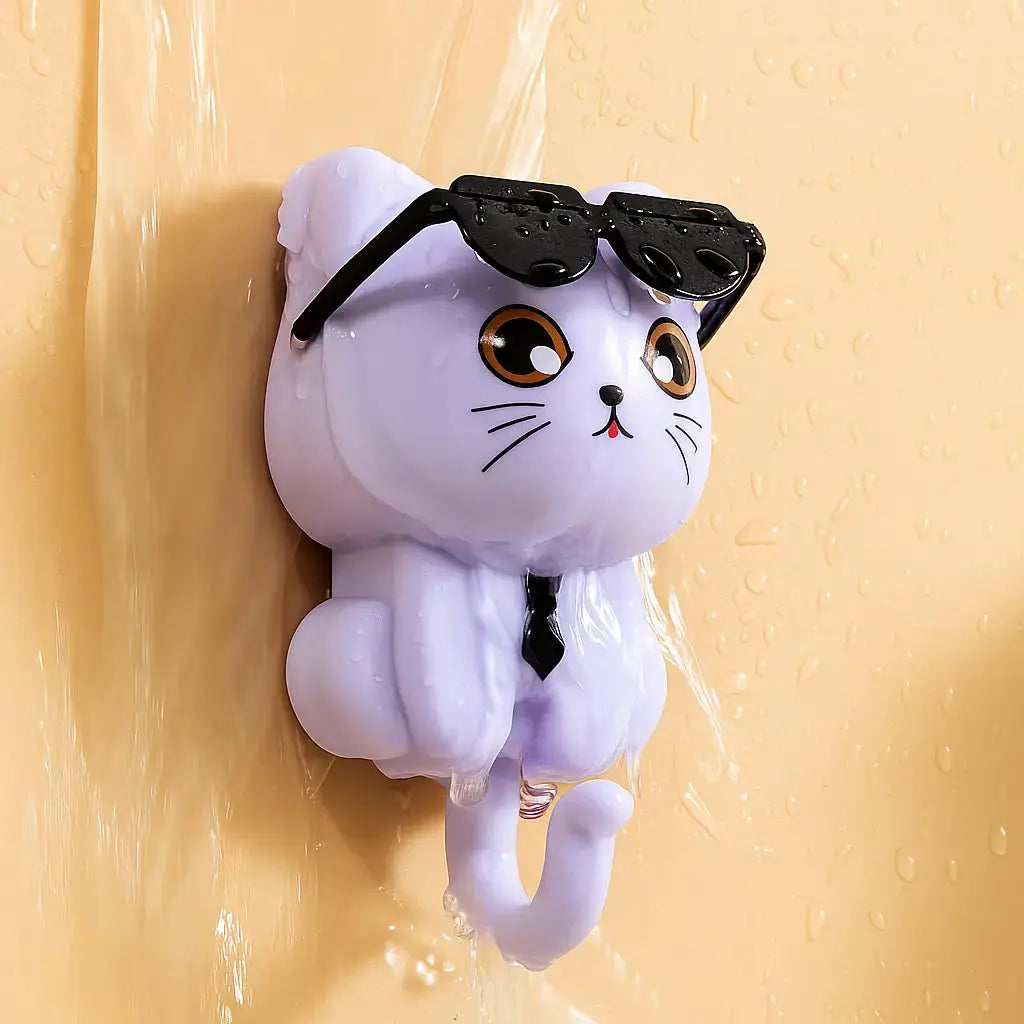 Key hook cat with sunglasses – Stylish for hallway & kitchen