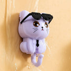 Key hook cat with sunglasses – Stylish for hallway & kitchen