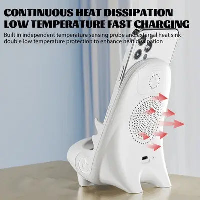 Fast charging holder in chair design – Wireless with heat dissipation