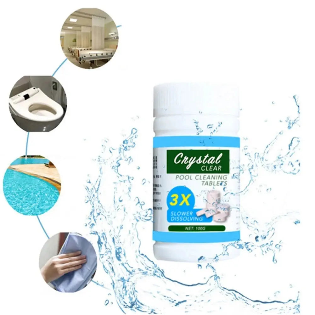 Quick-dissolving cleaning tablets for garden pools