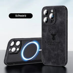 Deer - Luxury Leather iPhone Case with Stylish Design and Shockproof Protection