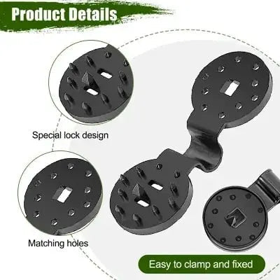 Heavy-duty sunshade clamps for stable net attachment
