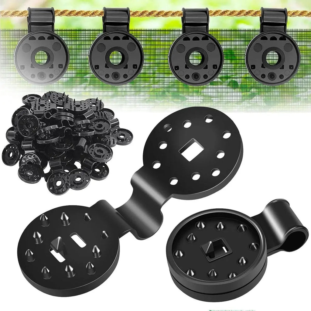 Heavy-duty sunshade clamps for stable net attachment