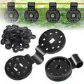 Heavy-duty sunshade clamps for stable net attachment