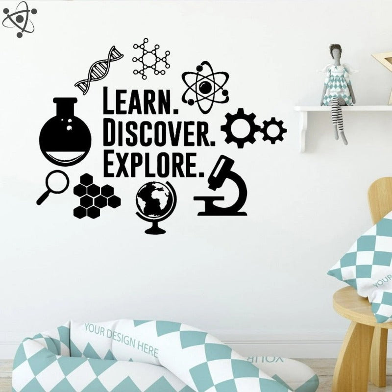 Wall sticker for scientific exploration