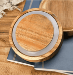Stackable Acacia Glass Storage Containers Airtight for Kitchen Organization