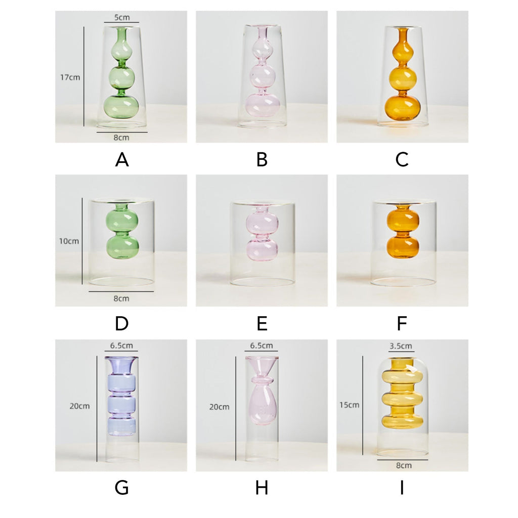 Bubbly Glass Vases