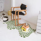 Wavy Checkerboard Mini Rug