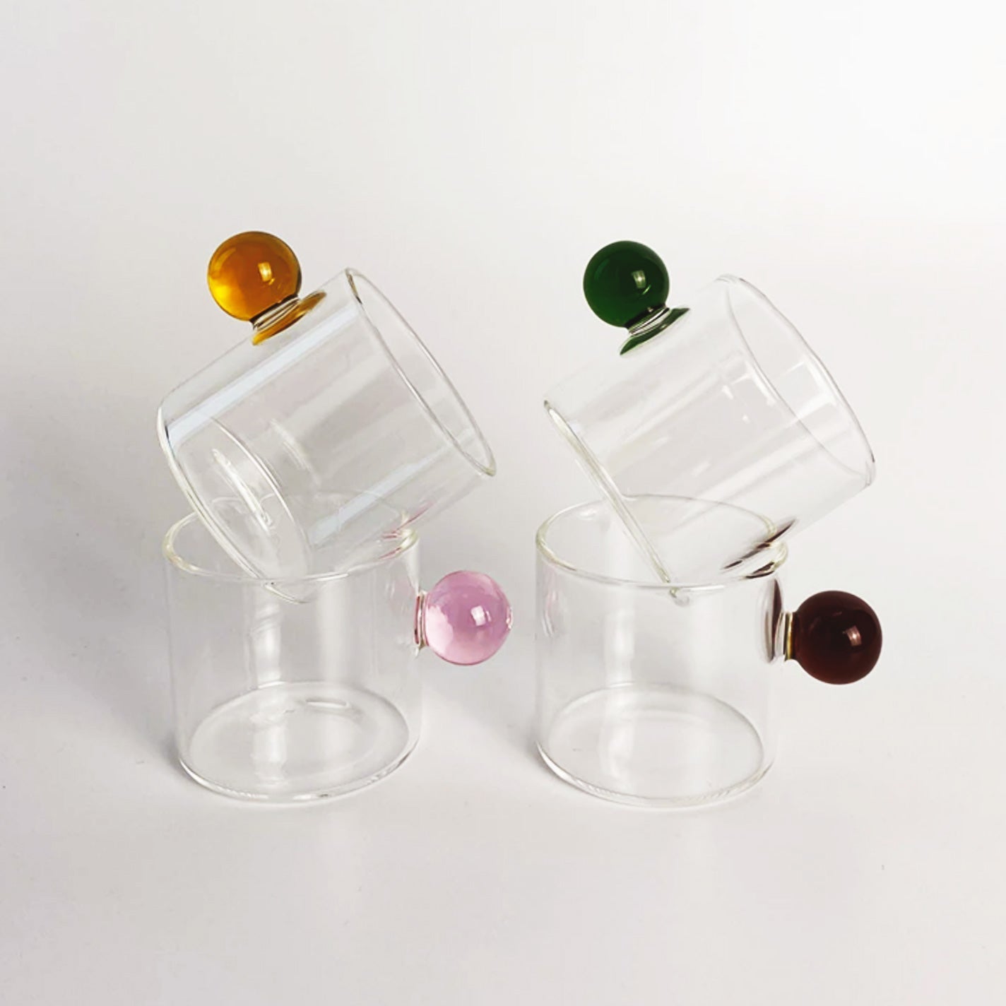 Globe Handle Glass Espresso Cup